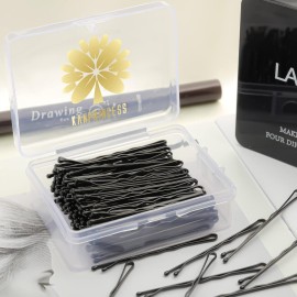 KANPRINCESS 100PCS 2Inches Hair Pins Kit Secure Hold Bobby Pins Clips for Women Girls and Hairdressing Salon With Clear Storage Box(Black) KANPRINCESS 100PCS 2Inches Hair Pins Kit Secure Hold Bobby Pins Clips for Women Girls and Hairdressing Salon With Clear Storage Box(Black)