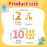 Large Number Wall Decals Stickers Educational Learning Wall Sticker Animal Arabic Numbers 1-10 Vinyl Counting Decals Peel and Stick Removable for Children Kids Toddlers Classroom Playroom Daycare