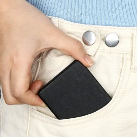 YTZJ Direct Compact Vanity Mirror for Men, Black, Travel Makeup Mirror for Handbag Pocket Wallet, Portable Double-Sided Magnifying Cosmetic Mirror for Daily, Work, Business