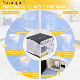 Nose Wax Kit for Men Women, Yovanpur Nose Hair Waxing Kit with 100g Nose Hair Wax Beads (15-20 USES), 20 Applicator, 15 Mustache Protector, 10 Paper Cups, 1 Measuring Cup - Easy, Quick and Painless Nose Wax Kit for Men Women, Yovanpur Nose Hair Waxing Kit with 100g Nose Hair Wax Beads (15-20 USES), 20 Applicator, 15 Mustache Protector, 10 Paper Cups, 1 Measuring Cup - Easy, Quick and Painless