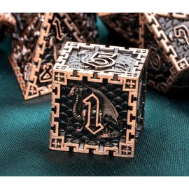 ARUOHHA DND Metal Dice Set with Gift Box, Role Playing Game 6 Sided Polyhedra Dice Set for RPG Board Games, D and D Dice D20 D12 D10 D8 D6 D4