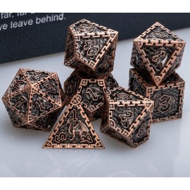 ARUOHHA DND Metal Dice Set with Gift Box, Role Playing Game 6 Sided Polyhedra Dice Set for RPG Board Games, D and D Dice D20 D12 D10 D8 D6 D4