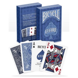 Bicycle Euchre Playing Card Deck - 9 Through Ace - Double Deck, Blue Bicycle Euchre Playing Card Deck - 9 Through Ace - Double Deck, Blue