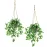 TNNTOPELE Fake Hanging Plants with Pots, 2 Pack Artificial Faux Anthurium Leaf Hanging Basket Plant for Wall Home Room Indoor Outdoor Decor