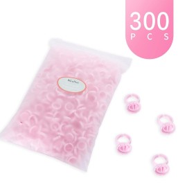 Miuffue 300 Pcs Glue Rings Smart Glue Holder for Eyelash Extensions, Easy Fanning Glue Cups for Volume Lashes, Pink Miuffue 300 Pcs Glue Rings Smart Glue Holder for Eyelash Extensions, Easy Fanning Glue Cups for Volume Lashes, Pink