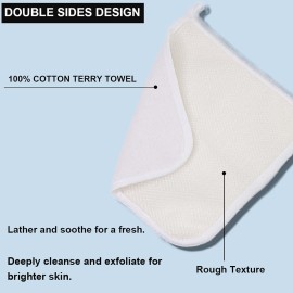 PPHAO BASIC - Soft Weave Washcloth for Face - Face Washcloths - Exfoliating Washcloths for Dead Skin - Exfoliating Towel Pack - Bulk - Washcloths Scrubber for Body and Face - Towel - 6 Pack