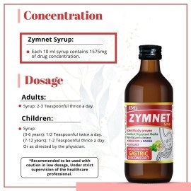 AIMIL Zymnet Plus Syrup - 200ml (Pack of 3) | Ayurvedic Syrup for Gastric & Digestive Health, Acidity, Controls Nausea | With Carminative Herbs