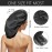 Auban Extra Large Shower Cap, Double-Layer Waterproof Reusable, XL Satin Lining Shower Bonnet for Women Thick, Long Hair, Locs, Braids(Black)