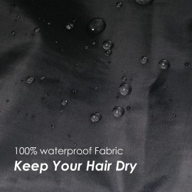 Auban Extra Large Shower Cap, Double-Layer Waterproof Reusable, XL Satin Lining Shower Bonnet for Women Thick, Long Hair, Locs, Braids(Black) Auban Extra Large Shower Cap, Double-Layer Waterproof Reusable, XL Satin Lining Shower Bonnet for Women Thick, Long Hair, Locs, Braids(Black)