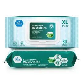 MED PRIDE Disposable XL Premoistened Washcloths 8 x 12 Pack of 80 - Adult Cloth Wipes For Sensitive Skin- Extra Soft Incontinence Wipes MED PRIDE Disposable XL Premoistened Washcloths 8 x 12 Pack of 80 - Adult Cloth Wipes For Sensitive Skin- Extra Soft Incontinence Wipes