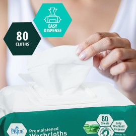 MED PRIDE Disposable XL Premoistened Washcloths 8 x 12 Pack of 80 - Adult Cloth Wipes For Sensitive Skin- Extra Soft Incontinence Wipes MED PRIDE Disposable XL Premoistened Washcloths 8 x 12 Pack of 80 - Adult Cloth Wipes For Sensitive Skin- Extra Soft Incontinence Wipes