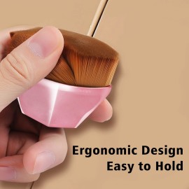 Foundation Brush, Daubigny Perfect Makeup Brush for Face Blush Liquid Powder Foundation Brush for Blending Liquid, Cream or Flawless Powder Cosmetics with Protective Case (Rose Golden) Foundation Brush, Daubigny Perfect Makeup Brush for Face Blush Liquid Powder Foundation Brush for Blending Liquid, Cream or Flawless Powder Cosmetics with Protective Case (Rose Golden)