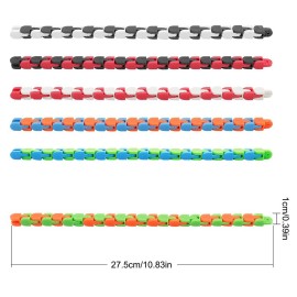 LENDOD 18 Pack Wacky Tracks Snap and Click Fidget Toys Finger Sensory Toys, 24 Links Snake Puzzles for Stress Relief, Party Bag Fillers, Party Supplies LENDOD 18 Pack Wacky Tracks Snap and Click Fidget Toys Finger Sensory Toys, 24 Links Snake Puzzles for Stress Relief, Party Bag Fillers, Party Supplies