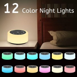 Soother Sleep Sound Machine Night Light White Noise Machine with 30 Soothing Sounds & 12 Color Night Lights for Baby Kids Adults Brown Noise Machine with Timer & Continuous Play for Home Travel Office Soother Sleep Sound Machine Night Light White Noise Machine with 30 Soothing Sounds & 12 Color Night Lights for Baby Kids Adults Brown Noise Machine with Timer & Continuous Play for Home Travel Office