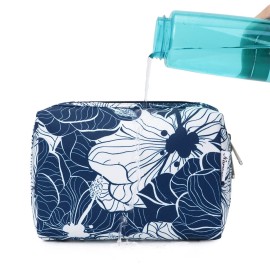 Large Makeup Bag Zipper Pouch Travel Cosmetic Organizer for Women (Large, Blue Lotus-5088) Large Makeup Bag Zipper Pouch Travel Cosmetic Organizer for Women (Large, Blue Lotus-5088)