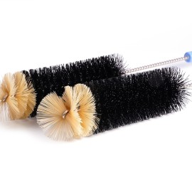 MOSOLAN Bottle Cleaning Brush, 17 Inches Extra Long Handle Water Bottle Brush, Flexible Bendable Cleaner for Washing Narrow Neck Bottles, Wine Decanter, Kombucha, Pipes, Beer Brewing Supplies, 2 Pack MOSOLAN Bottle Cleaning Brush, 17 Inches Extra Long Handle Water Bottle Brush, Flexible Bendable Cleaner for Washing Narrow Neck Bottles, Wine Decanter, Kombucha, Pipes, Beer Brewing Supplies, 2 Pack