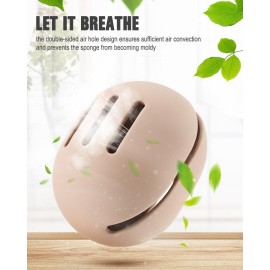 FERYES Makeup Sponge Holder - Shatterproof Eco-Friendly Silicone Beauty Make Up Blender Case for Travel - Khaki