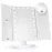 HUONUL Makeup Mirror Vanity Mirror with Lights, 2X, 3X, 10X Magnification, Touch Control, Trifold, White, 9.4L x 13.4W, Modern Style, Dresser Mount, Bathroom