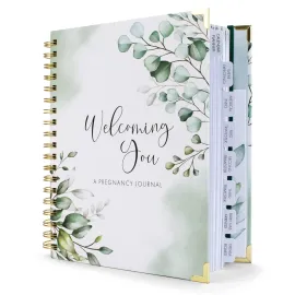 ZICOTO Pregnancy Journal and Memory Book with Stickers and Keepsake Pocket - Lovely Must Have Gift for First Time Moms to Be - The Perfect Planner to Track Your Little Ones Life-Changing Journey