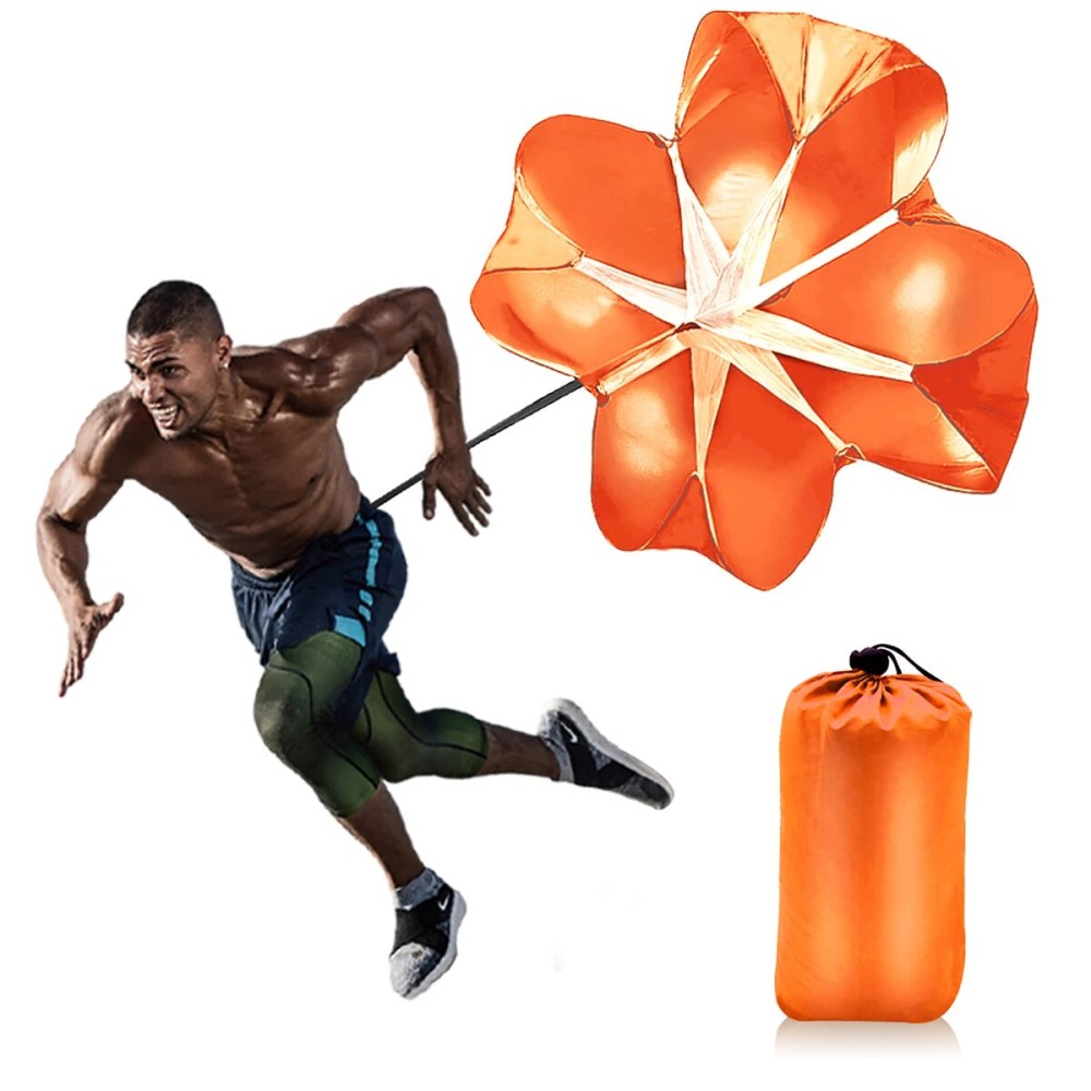 Nusogon Running Speed Training, 56 inch Speed Drills Resistance Parachute Running Sprint Chute Soccer Football Sport Speed Training(Orange) Nusogon Running Speed Training, 56 inch Speed Drills Resistance Parachute Running Sprint Chute Soccer Football Sport Speed Training(Orange)