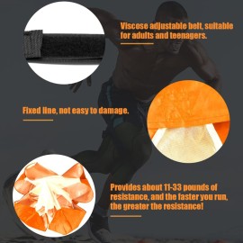 Nusogon Running Speed Training, 56 inch Speed Drills Resistance Parachute Running Sprint Chute Soccer Football Sport Speed Training(Orange) Nusogon Running Speed Training, 56 inch Speed Drills Resistance Parachute Running Sprint Chute Soccer Football Sport Speed Training(Orange)