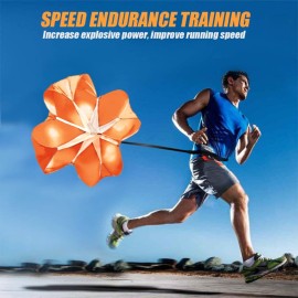 Nusogon Running Speed Training, 56 inch Speed Drills Resistance Parachute Running Sprint Chute Soccer Football Sport Speed Training(Orange) Nusogon Running Speed Training, 56 inch Speed Drills Resistance Parachute Running Sprint Chute Soccer Football Sport Speed Training(Orange)