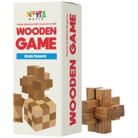 NUTTA - 3 in 1 Set Wooden Games Brain Teaser Wood Toy Desk Puzzle Coffee Table Decor Broad Game 3D Puzzles for Teens and Adults Fun Games Indoor Outdoor Camping Decorate Party Gift Christmas
