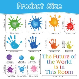 Colorful Inspirational Quotes Wall Decals Vinyl Paint Splatter Handprint Wall Stickers Motivational Sticker Positive Saying Wall Decals for Classroom School Kids Bedroom Playroom Nursery Wall Decor Colorful Inspirational Quotes Wall Decals Vinyl Paint Splatter Handprint Wall Stickers Motivational Sticker Positive Saying Wall Decals for Classroom School Kids Bedroom Playroom Nursery Wall Decor