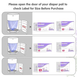 Refills Compatible with Dekor Classic, 30% Extra Length Diaper Pail Refills 4 Pack Diaper Pail Liners Lavender Scent Refills Compatible with Dekor Classic, 30% Extra Length Diaper Pail Refills 4 Pack Diaper Pail Liners Lavender Scent