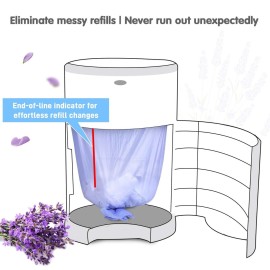 Refills Compatible with Dekor Classic, 30% Extra Length Diaper Pail Refills 4 Pack Diaper Pail Liners Lavender Scent Refills Compatible with Dekor Classic, 30% Extra Length Diaper Pail Refills 4 Pack Diaper Pail Liners Lavender Scent