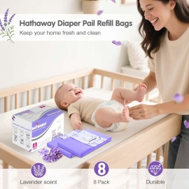 Refills Compatible with Dekor Classic, 30% Extra Length Diaper Pail Refills 4 Pack Diaper Pail Liners Lavender Scent Refills Compatible with Dekor Classic, 30% Extra Length Diaper Pail Refills 4 Pack Diaper Pail Liners Lavender Scent