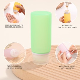 Muslish 21 Pack Leak Proof Silicone Travel Bottles Set, TSA Approved Containers for Toiletries, Travel Size Accessories and Shampoo Conditioner Bottles with Toiletry Bag (BPA Free) Muslish 21 Pack Leak Proof Silicone Travel Bottles Set, TSA Approved Containers for Toiletries, Travel Size Accessories and Shampoo Conditioner Bottles with Toiletry Bag (BPA Free)