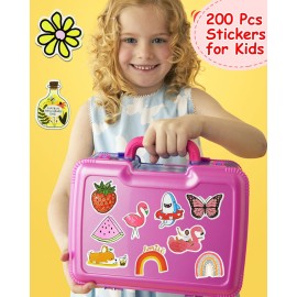 200Pcs Water Bottle Stickers for Kids, Cute Stickers for Water Bottles, Vinyl Waterproof Aesthetic Laptop Sticker Pack Classroom Prizes Skateboard for Kids Teens Girls Students