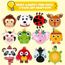 V-Opitos Arts and Crafts Kits for Kids, 12 Pack Simple Animal Paper Plate Crafts for Toddler Age of 2, 3, 4, 5 Years Old, Fun Preschool Classroom Activity Project for Boy & Girl V-Opitos Arts and Crafts Kits for Kids, 12 Pack Simple Animal Paper Plate Crafts for Toddler Age of 2, 3, 4, 5 Years Old, Fun Preschool Classroom Activity Project for Boy & Girl