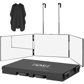 LMZNXCZ 3 Way Mirror for Self Hair Cutting,360 Haircuts Mirror Men for Barber Use Tools,to See Back of Head,Tri Fold Mirror with Portable Height Adjustable Telescoping Hooks LMZNXCZ 3 Way Mirror for Self Hair Cutting,360 Haircuts Mirror Men for Barber Use Tools,to See Back of Head,Tri Fold Mirror with Portable Height Adjustable Telescoping Hooks