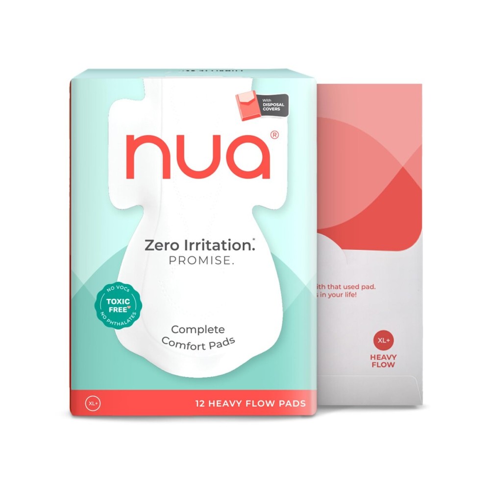 Nua Sanitary Pads for Women | Safe on Skin | Toxic-Free & Rash-Free | Unscented | 12 Ultra Thin Pads | Medium-XL | 50% Wider Back| Leakproof | with 12 Paper Disposal Pouches (XL+, 12.00) Nua Sanitary Pads for Women | Safe on Skin | Toxic-Free & Rash-Free | Unscented | 12 Ultra Thin Pads | Medium-XL | 50% Wider Back| Leakproof | with 12 Paper Disposal Pouches (XL+, 12.00)