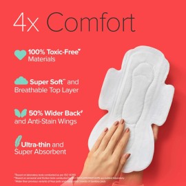 Nua Sanitary Pads for Women | Safe on Skin | Toxic-Free & Rash-Free | Unscented | 12 Ultra Thin Pads | Medium-XL | 50% Wider Back| Leakproof | with 12 Paper Disposal Pouches (XL+, 12.00) Nua Sanitary Pads for Women | Safe on Skin | Toxic-Free & Rash-Free | Unscented | 12 Ultra Thin Pads | Medium-XL | 50% Wider Back| Leakproof | with 12 Paper Disposal Pouches (XL+, 12.00)
