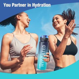 Sahara Sailor Water Bottle 32oz, Durable and Leakproof Water Bottles Motivational with Time Marker, Tritan, BPA Free, Wide Mouth with Easy Clean Brush for Gym, Travel, Home, School, Office (1 Bottle) Sahara Sailor Water Bottle 32oz, Durable and Leakproof Water Bottles Motivational with Time Marker, Tritan, BPA Free, Wide Mouth with Easy Clean Brush for Gym, Travel, Home, School, Office (1 Bottle)