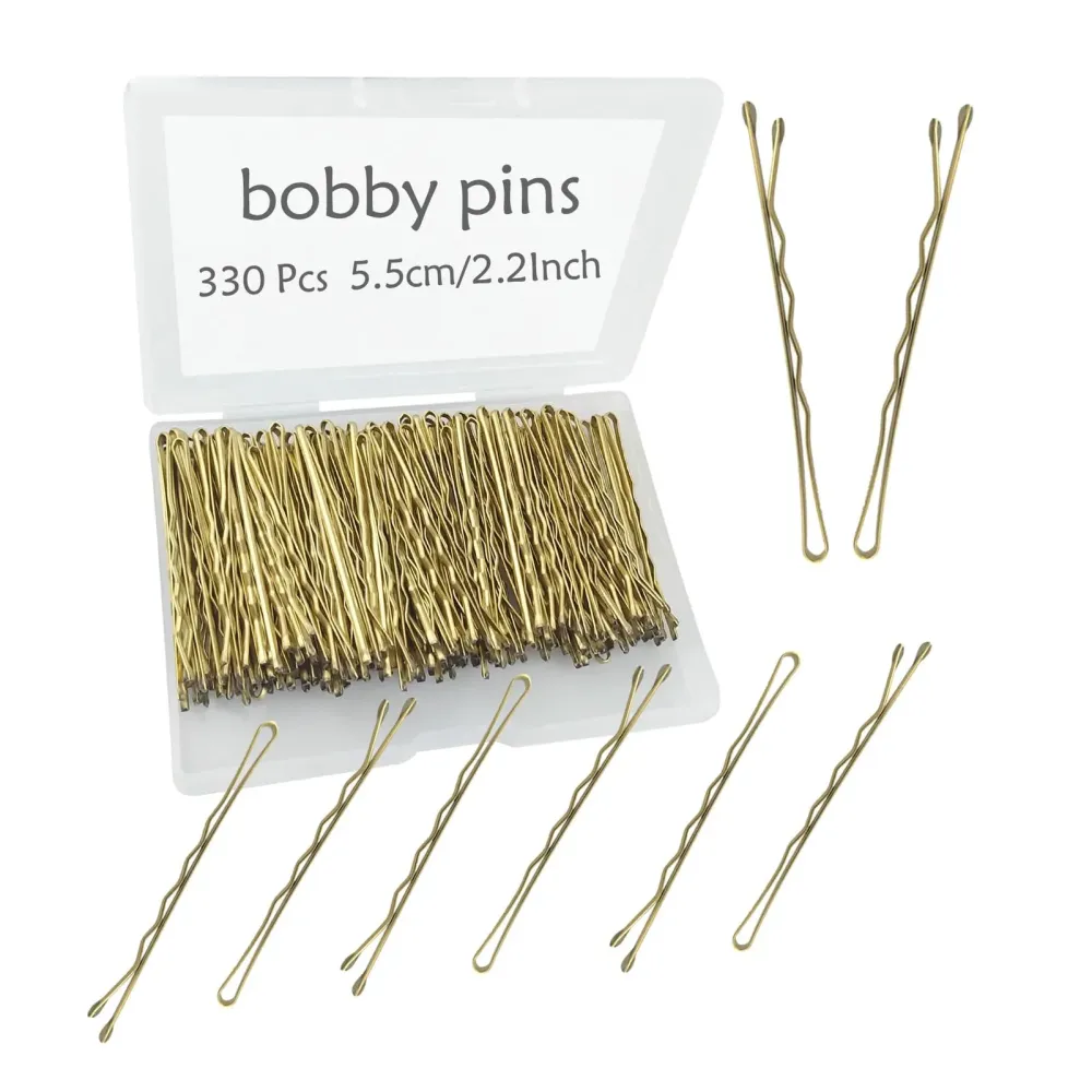 330 PCS 2.2Inch Blonde Bobby Pins for Women Girls, Super Grip Gold Hair Clips with Box, YINGFENG Reusable Non Slip Hair Pins, Suitable for All Hair Types 330 PCS 2.2Inch Blonde Bobby Pins for Women Girls, Super Grip Gold Hair Clips with Box, YINGFENG Reusable Non Slip Hair Pins, Suitable for All Hair Types