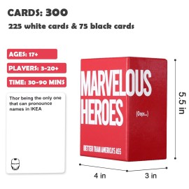 Marvel Heroes Card Game Card Games for Adults and Family, Party Games for Game Night Marvel Heroes Card Game Card Games for Adults and Family, Party Games for Game Night