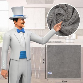 MR.SIGA Microfiber Cleaning Cloth, All-Purpose Microfiber Towels, Streak Free Cleaning Rags, Pack of 12, Grey, Size 32 x 32 cm(12.6 x 12.6 inch) MR.SIGA Microfiber Cleaning Cloth, All-Purpose Microfiber Towels, Streak Free Cleaning Rags, Pack of 12, Grey, Size 32 x 32 cm(12.6 x 12.6 inch)