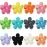 12-Piece Flower Claw Clips - Large Jaw Clips for Women & Girls - Thick & Thin Hair - 12 Colors - Matte, Non-Slip, Strong Hold