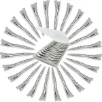 HiJeaton 24Pcs Metal Duck Billed Hair Clips for Women Styling Sectioning, Silver Hair Pins for Long Hair, Alligator Curl Loc Clips for Thick Hair Roller, Salon, Bows DIY