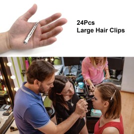 HiJeaton 24Pcs Metal Duck Billed Hair Clips for Women Styling Sectioning, Silver Hair Pins for Long Hair, Alligator Curl Loc Clips for Thick Hair Roller, Salon, Bows DIY HiJeaton 24Pcs Metal Duck Billed Hair Clips for Women Styling Sectioning, Silver Hair Pins for Long Hair, Alligator Curl Loc Clips for Thick Hair Roller, Salon, Bows DIY