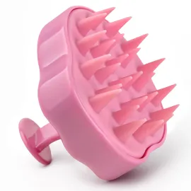 RELAXXO Scalp Massager Hair Growth - Exfoliator & Hair Scrubber for Scalp, Soft Bristles for Dandruff & Soothing Comfort, Shampoo Brush, Wet & Dry Use, Pink