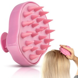 RELAXXO Scalp Massager Hair Growth - Exfoliator & Hair Scrubber for Scalp, Soft Bristles for Dandruff & Soothing Comfort, Shampoo Brush, Wet & Dry Use, Pink RELAXXO Scalp Massager Hair Growth - Exfoliator & Hair Scrubber for Scalp, Soft Bristles for Dandruff & Soothing Comfort, Shampoo Brush, Wet & Dry Use, Pink