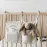 YeeMan Linen Baby Bedside Hanging Storage Bag,2 Pockets Organizer for Baby Cribs and Toys (Burlywood)