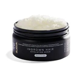 Bushbalm Ingrown Hair Exfoliating Scrub - Reduces Appearance of Ingrown Hairs and Helps with Underarm Bumps - Soothes Razor Bumps, Post Shave Redness and Itching - Sweet Escape 236 ml