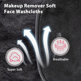 Makeup Remover Cloth, 6 x 6 Makeup Remover Towels Reusable Face Cloth for Washing Face, Makeup Remover Pads Microfiber Face Washcloth with Mesh Bag, 12 Pack, Grey Makeup Remover Cloth, 6 x 6 Makeup Remover Towels Reusable Face Cloth for Washing Face, Makeup Remover Pads Microfiber Face Washcloth with Mesh Bag, 12 Pack, Grey