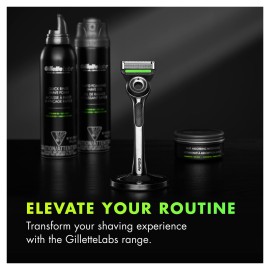 Gillette Labs Mens Razor with Exfoliating Bar, Shaving Kit for Men, Includes 1 Handle, 2 Razor Blade Refills, 1 Premium Magnetic Stand Gillette Labs Mens Razor with Exfoliating Bar, Shaving Kit for Men, Includes 1 Handle, 2 Razor Blade Refills, 1 Premium Magnetic Stand